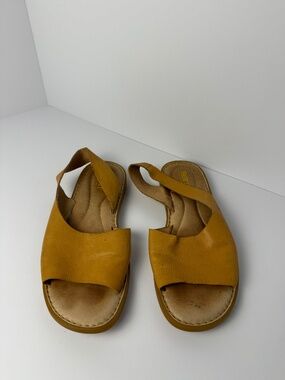 Børn Inlet Leather Slingback Flat Sandals